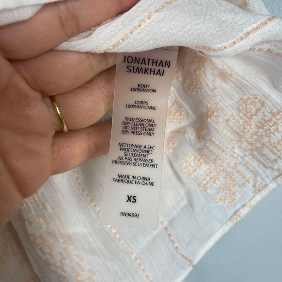 JONATHAN SIMKHAI Embroidered Voile Lightweight Tiered Tank - Picture 6 of 10